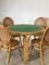 Bamboo Game Table and Chairs Set, 1970s, Set of 5 5