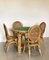 Bamboo Game Table and Chairs Set, 1970s, Set of 5, Image 3