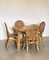 Set tavolo e sedie in bambù, anni '70, set di 5, Immagine 4