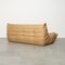 Togo 3-Seater Sofa in Camel Brown Leather by Michel Ducaroy for Ligne Roset, 2010s 3