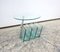 Modern Glass Coffee Table with Newspaper Rack 9