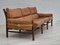 Swedish Kontiki Sofa in Leather & Beech by Arne Norell, 1960s, Image 4