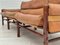 Schwedisches Kontiki Sofa aus Leder & Buche von Arne Norell, 1960er 12