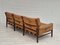 Swedish Kontiki Sofa in Leather & Beech by Arne Norell, 1960s 8