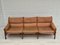 Swedish Kontiki Sofa in Leather & Beech by Arne Norell, 1960s, Image 1