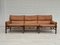 Swedish Kontiki Sofa in Leather & Beech by Arne Norell, 1960s 5