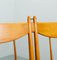 Chaises de Salle à Manger Scandinaves en Bois de Hêtre avec Assises en Osier Rush et Grande Table à Rallonge dans le style d'Arno Lambrecht, Allemagne, 1950s, Set de 7 11