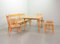 Scandinavian Beechwood Spindle Back Dining Chairs with Rush Wicker Seatings and Large Extendable Table in style of Arno Lambrecht, Germany, 1950s, Set of 7, Image 5