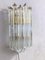 Hollywood Regency Wall Lamp with Glass Rods in the style of Venini, 1970s 3