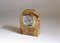 Petite Horloge Terminale Art Déco en Marbre Granit, France, 1930s 9
