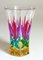 Kleine Vase aus geschliffenem Kristallglas in leuchtenden Farben, 1960er 1