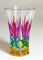 Small Cut Crystal Vase in Bright Colors, 1960s 1