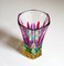 Small Cut Crystal Vase in Bright Colors, 1960s 12