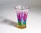 Small Cut Crystal Vase in Bright Colors, 1960s 11