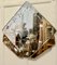 Espejo de pared francés Art Déco grande de diamantes, años 20, Imagen 6