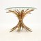 Vintage French Gilt Metal Wheat Sheaf Coffee Table, 1950s, Image 5