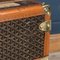 Antique 20th Century Courier Trunk in Chevron Canvas from Goyard, France, 1900s 4