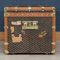 Antique 20th Century Courier Trunk in Chevron Canvas from Goyard, France, 1900s 36