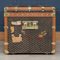 Antique 20th Century Courier Trunk in Chevron Canvas from Goyard, France, 1900s, Image 36