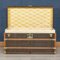 Antique 20th Century Courier Trunk in Chevron Canvas from Goyard, France, 1900s 35