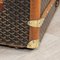 Antique 20th Century Courier Trunk in Chevron Canvas from Goyard, France, 1900s 9