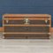 Antique 20th Century Courier Trunk in Chevron Canvas from Goyard, France, 1900s 39