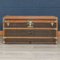 Antique 20th Century Courier Trunk in Chevron Canvas from Goyard, France, 1900s, Image 39