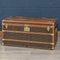 Antique 20th Century Courier Trunk in Chevron Canvas from Goyard, France, 1900s 41