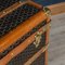 Antique 20th Century Courier Trunk in Chevron Canvas from Goyard, France, 1900s 17