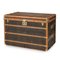 Antique 20th Century Courier Trunk in Chevron Canvas from Goyard, France, 1900s, Image 1