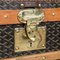 Antique 20th Century Courier Trunk in Chevron Canvas from Goyard, France, 1900s 26