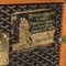 Baule da corriere antico in tela Chevron del XX secolo di Goyard, Francia, inizio XX secolo, Immagine 8
