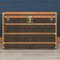 Antique 20th Century Courier Trunk in Chevron Canvas from Goyard, France, 1900s 50