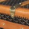 Baule da corriere antico in tela Chevron del XX secolo di Goyard, Francia, inizio XX secolo, Immagine 16