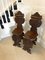 Antique Italian Victorian Carved Walnut Hall Chairs, 1860, Set of 2 1