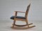 Rocking Chair en Chêne avec Repose-pieds, Danemark, 1960s, Set de 2 9