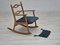 Rocking Chair en Chêne avec Repose-pieds, Danemark, 1960s, Set de 2 16