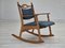 Danish Oak Rocking Chair with Footstool, 1960s, Set of 2 3