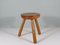Mid-Century Brutalist Tripod Stool in the style of Perriand, France, 1960s, Image 3