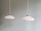 Art Deco Pendant Lights in White Speckled Glass, 1920s, Set of 2 3