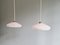 Lámparas colgantes Art Déco de vidrio moteado blanco, años 20. Juego de 2, Imagen 3