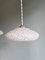 Art Deco Pendant Lights in White Speckled Glass, 1920s, Set of 2 5