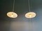 Art Deco Pendant Lights in White Speckled Glass, 1920s, Set of 2 13