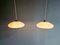 Art Deco Pendant Lights in White Speckled Glass, 1920s, Set of 2 17