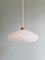 Art Deco Pendant Lights in White Speckled Glass, 1920s, Set of 2 7