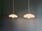 Art Deco Pendant Lights in White Speckled Glass, 1920s, Set of 2 15