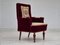 Danish Handcrafted Highback Armchair in Velour, 1950s 1