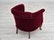 Danish Lounge Chair in Velour & Beech, 1950s 8