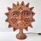 Vintage French Sun Face Table Lamp in Ceramic, 1960s 2