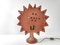 Lámpara de mesa Sun Face francesa vintage de cerámica, años 60, Imagen 3